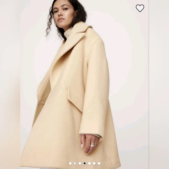 SOLD❣️NWT Banana Republic Double Faced Wool Blend Peacoat Size Small - Picture 2 of 9